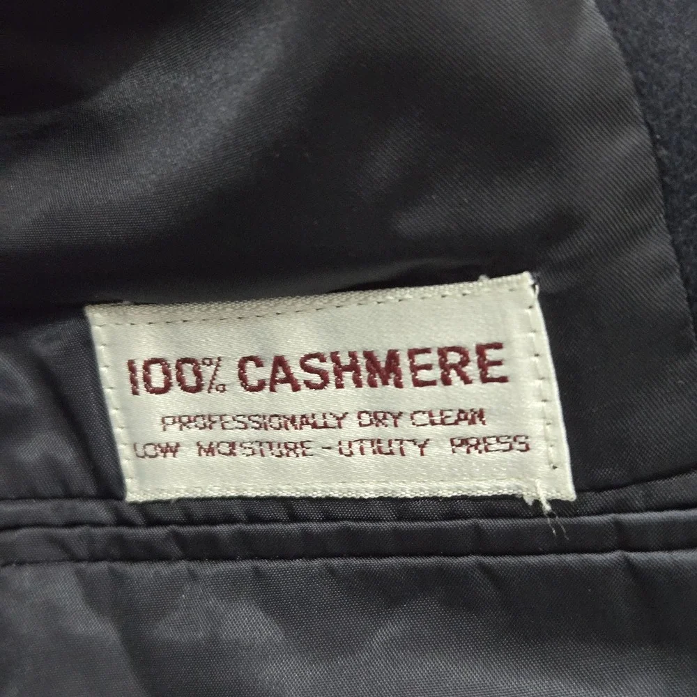 Vintage Hickey Freeman Blazer Mens 42 Navy Canterbury Collection Cashmere 80s‎